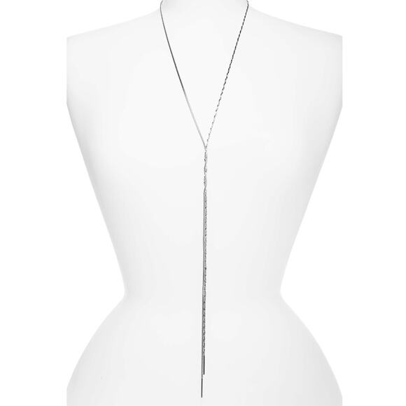 Halogen Twisted Snake Chain Y-Necklace - Picture 1 of 3